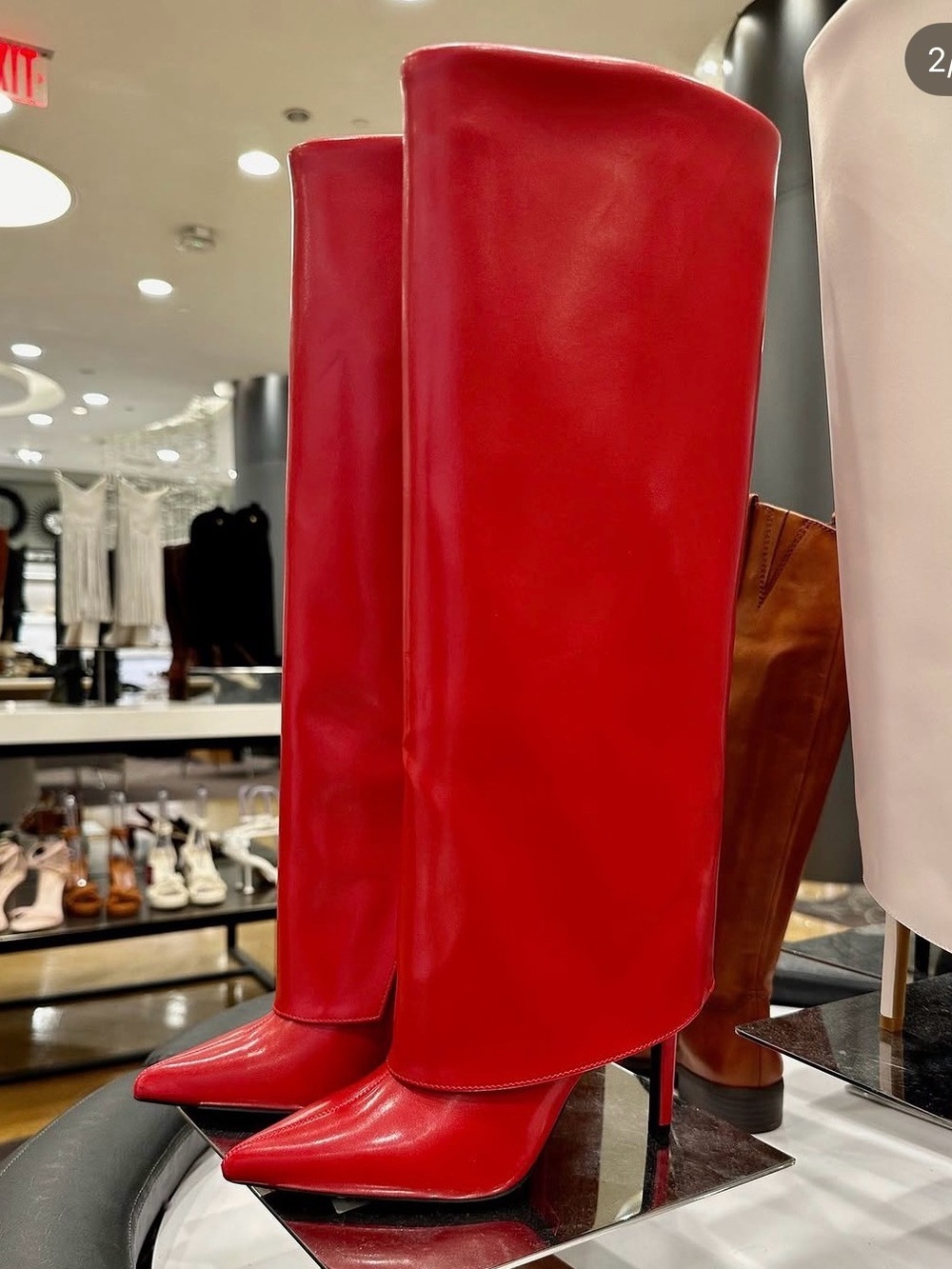 INC Skylar Wide-Calf Fold Over Cuffed Knee High Boots